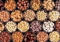 Dry fruits like Almonds,Walnuts.hazelnuts